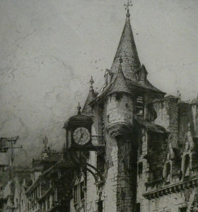 Hedley Fitton The Canongate Tolbooth Edinburgh Etching