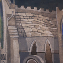 Load image into Gallery viewer, 1994 Richard Norman Painting (RSW). Moonlit Churchyard; Gouache on paper SIGNED
