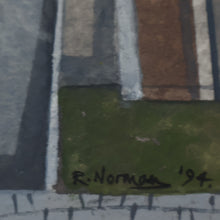 Load image into Gallery viewer, 1994 Richard Norman Painting (RSW). Moonlit Churchyard; Gouache on paper SIGNED
