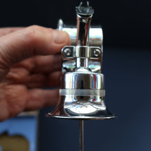 Load image into Gallery viewer, Vintage 1950s MUSICAL Chrome Drinks Pourer by DECANTATA. Winds Up and Plays Auld Lang Syne

