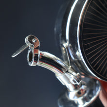 Load image into Gallery viewer, Vintage 1950s MUSICAL Chrome Drinks Pourer by DECANTATA. Winds Up and Plays Auld Lang Syne

