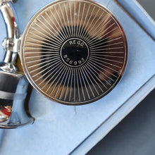Load image into Gallery viewer, Vintage 1950s MUSICAL Chrome Drinks Pourer by DECANTATA. Winds Up and Plays Auld Lang Syne

