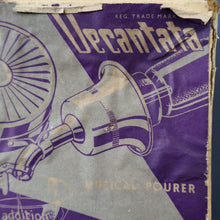 Load image into Gallery viewer, Vintage 1950s MUSICAL Chrome Drinks Pourer by DECANTATA. Winds Up and Plays Auld Lang Syne

