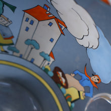 Load image into Gallery viewer, Large &amp; UNIQUE 1950s Portuguese Hand-Painted Large Glass Jug - with Comical Design Featuring People of Lisbon
