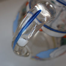 Load image into Gallery viewer, Large &amp; UNIQUE 1950s Portuguese Hand-Painted Large Glass Jug - with Comical Design Featuring People of Lisbon
