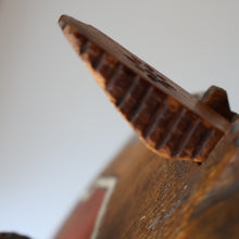 Load image into Gallery viewer, Antique SCANDINAVIAN Folk Art Bentwood Tine / Svepask Box with Crowned Lion Crest on the Lid
