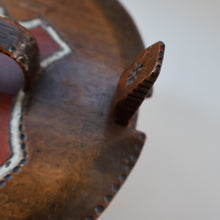 Load image into Gallery viewer, Antique SCANDINAVIAN Folk Art Bentwood Tine / Svepask Box with Crowned Lion Crest on the Lid
