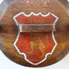 Load image into Gallery viewer, Antique SCANDINAVIAN Folk Art Bentwood Tine / Svepask Box with Crowned Lion Crest on the Lid
