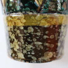 Load image into Gallery viewer, 1960s Italian Vase with Unusual Mottled Glazes and Geometric Sgraffito Patterns
