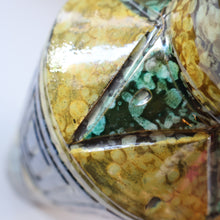 Load image into Gallery viewer, 1960s Italian Vase with Unusual Mottled Glazes and Geometric Sgraffito Patterns
