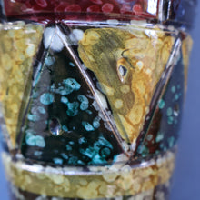 Load image into Gallery viewer, 1960s Italian Vase with Unusual Mottled Glazes and Geometric Sgraffito Patterns
