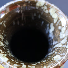 Load image into Gallery viewer, 1960s Italian Vase with Unusual Mottled Glazes and Geometric Sgraffito Patterns
