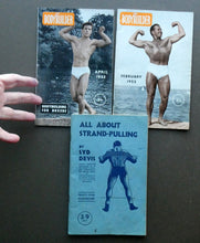 Load image into Gallery viewer, Three Vintage 1950s BodyBuilding Magazines. Rare Issues
