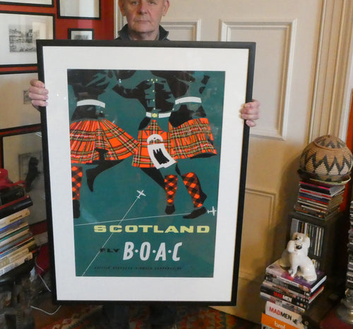 ORIGINAL 1950s Lithographic Scottish TRAVEL POSTER. 