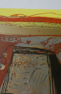 SCOTTISH ART: 1993 Original Screenprint by BARBARA RAE (b. 1943) Entitled "Seagate". Pencil signed