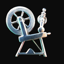 Load image into Gallery viewer, SCOTTISH SILVER Ortak Vintage 1970s Spinning Wheel Brooch. Designed by Malcolm Gray
