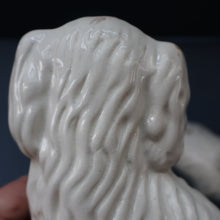 Load image into Gallery viewer, ANTIQUE Late 19th Century SMALLER SIZE White Staffordshire Dogs / Wally Dugs
