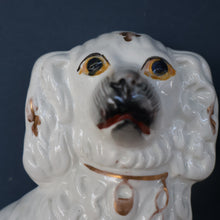 Load image into Gallery viewer, ANTIQUE Late 19th Century SMALLER SIZE White Staffordshire Dogs / Wally Dugs
