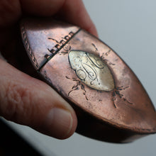 Load image into Gallery viewer, Antique Late 18th Century GEORGIAN Copper (Tin Lined) Navette Shaped Snuff Box
