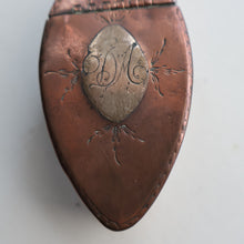 Load image into Gallery viewer, Antique Late 18th Century GEORGIAN Copper (Tin Lined) Navette Shaped Snuff Box
