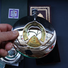 Load image into Gallery viewer, Contemporary Scottish Collectables. &quot;Dimple&quot; Round Hip Flask &amp; Pewter Rennie Mackintosh Quaich. Both Boxed
