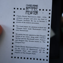 Load image into Gallery viewer, Contemporary Scottish Collectables. &quot;Dimple&quot; Round Hip Flask &amp; Pewter Rennie Mackintosh Quaich. Both Boxed
