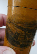 Load image into Gallery viewer, Antique 19th Century MAUCHLINE Ware Glass Tumbler Box. Scottish International Exhibition Edinburgh 188
