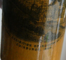 Load image into Gallery viewer, Antique 19th Century MAUCHLINE Ware Glass Tumbler Box. Scottish International Exhibition Edinburgh 188
