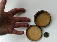 Load image into Gallery viewer, Antique Victorian Scottish Mauchline Ware TARTANWARE Circular Box. McBeth Tartan
