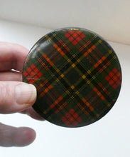 Load image into Gallery viewer, Antique Victorian Scottish Mauchline Ware TARTANWARE Circular Box. McBeth Tartan
