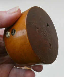 Antique 19th Century Dark MAUCHLINE Ware Thread Box.