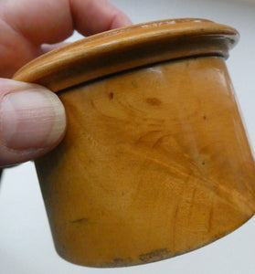 Antique SCOTTISH 19th Century MAUCHLINE Ware Trinket Box (c 1880), with an image of Holyrood Palace