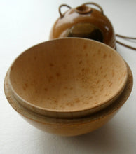 Load image into Gallery viewer, Antique 19th Century MAUCHLINE Ware String Box or Ball. View of Peebles, High Street
