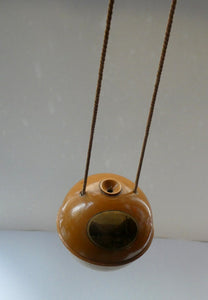 Antique 19th Century MAUCHLINE Ware String Box or Ball. View of Peebles, High Street