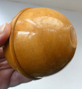 Antique 19th Century MAUCHLINE Ware String Box or Ball. View of Peebles, High Street