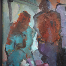 Load image into Gallery viewer, 1980s Oil Painting on Canvas by Crawfurd Adamson (1953 - 2024) Entitled Street Scene
