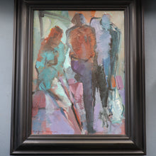 Load image into Gallery viewer, 1980s Oil Painting on Canvas by Crawfurd Adamson (1953 - 2024) Entitled Street Scene
