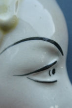 Load image into Gallery viewer, 1930s ART DECO Wall Mask by Cope &amp; Co. Art Deco Lady with Blonde Hair and Large Drop Earring
