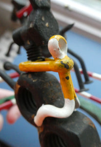  Vintage 1950s Hand-Made Painted Nuts and Bolts Model of Showjumpers
