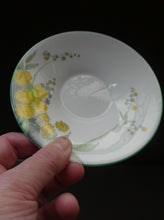 Load image into Gallery viewer, SHELLEY 1930s Art Deco SPARE SAUCER. Regal Acacia Pattern with Yellow Flowers
