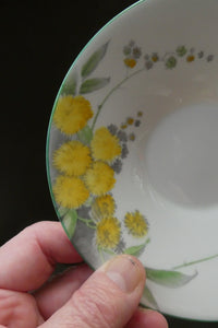 SHELLEY 1930s Art Deco SPARE SAUCER. Regal Acacia Pattern with Yellow Flowers