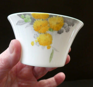SHELLEY 1930s Art Deco Milk Jug and Open Sugar Bowl. Regal Acacia Pattern with Yellow Flowers