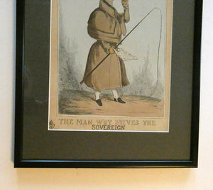 William Heath ORIGINAL 1820s Georgian Satirical Print. The Duke of Wellington. The Man Wot Drives The Sovereign