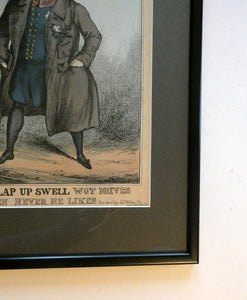 William Heath ORIGINAL 1820s Georgian Satirical Print. King George IV. The Slap up Swell...