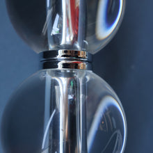 Load image into Gallery viewer, Contemporary Design. Top Quality HEATHFIELD &amp; Co PAIR of Tall Table Lamps with Columns of Cystal Balls &amp; Chrome Base

