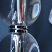 Load image into Gallery viewer, Contemporary Design. Top Quality HEATHFIELD &amp; Co PAIR of Tall Table Lamps with Columns of Cystal Balls &amp; Chrome Base
