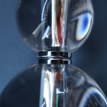 Load image into Gallery viewer, Contemporary Design. Top Quality HEATHFIELD &amp; Co PAIR of Tall Table Lamps with Columns of Cystal Balls &amp; Chrome Base
