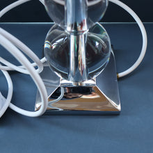Load image into Gallery viewer, Contemporary Design. Top Quality HEATHFIELD &amp; Co PAIR of Tall Table Lamps with Columns of Cystal Balls &amp; Chrome Base
