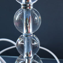 Load image into Gallery viewer, Contemporary Design. Top Quality HEATHFIELD &amp; Co PAIR of Tall Table Lamps with Columns of Cystal Balls &amp; Chrome Base
