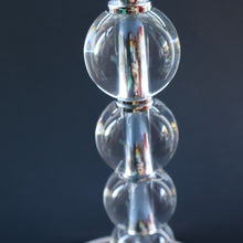 Load image into Gallery viewer, Contemporary Design. Top Quality HEATHFIELD &amp; Co PAIR of Tall Table Lamps with Columns of Cystal Balls &amp; Chrome Base
